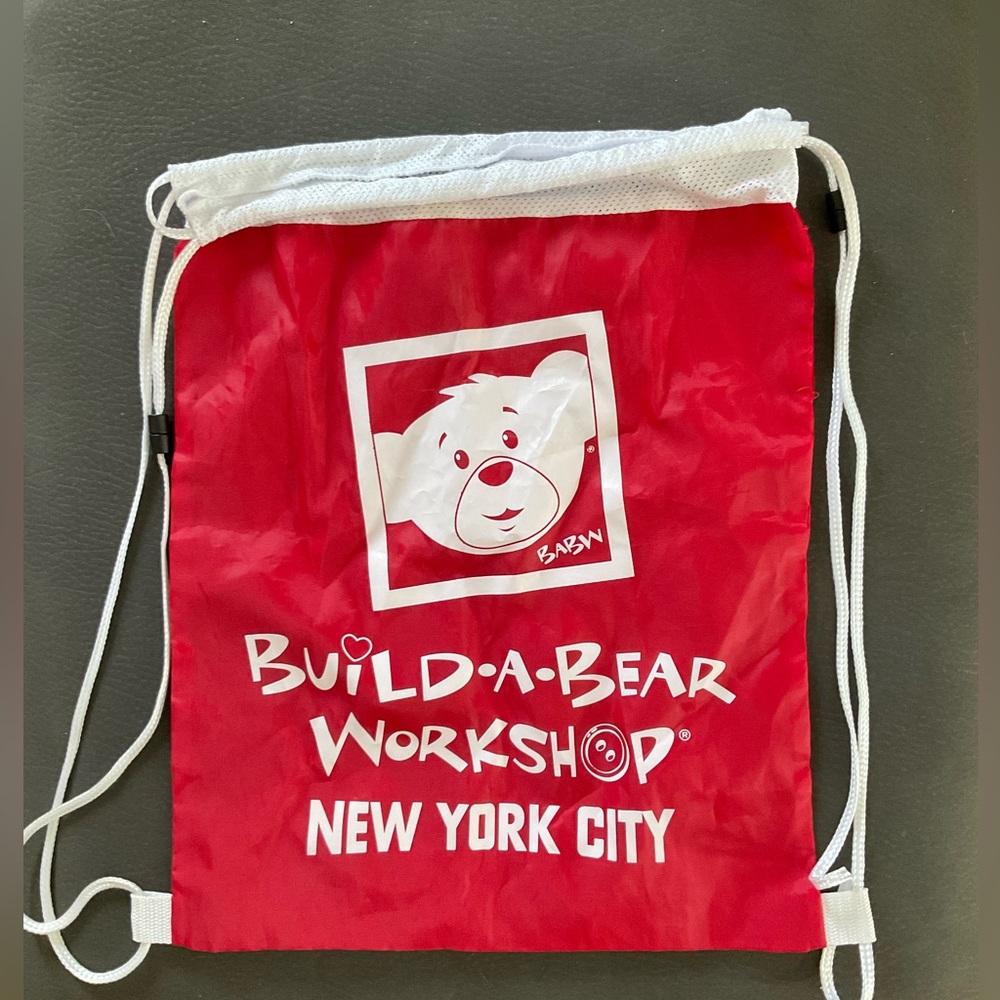 Build A Bear NYC Red Drawtsring Bag